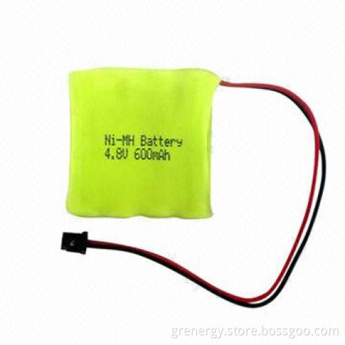 Ni-MH Battery Pack, 4.8V Nominal Voltage, 600mAh Capacity